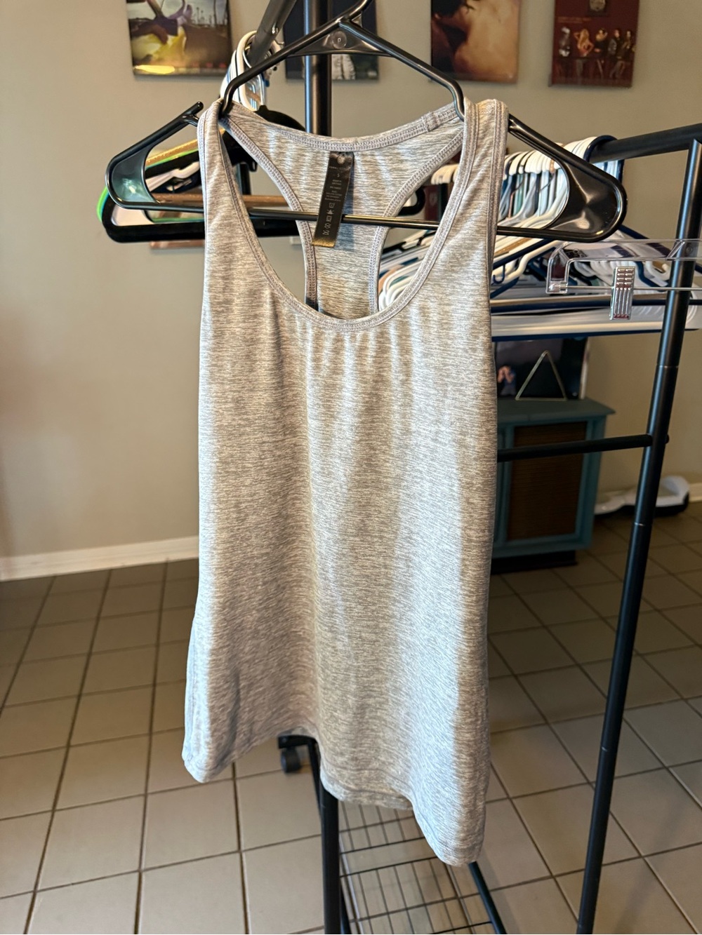 Yogalicious Heather Gray Racerback Tank Top